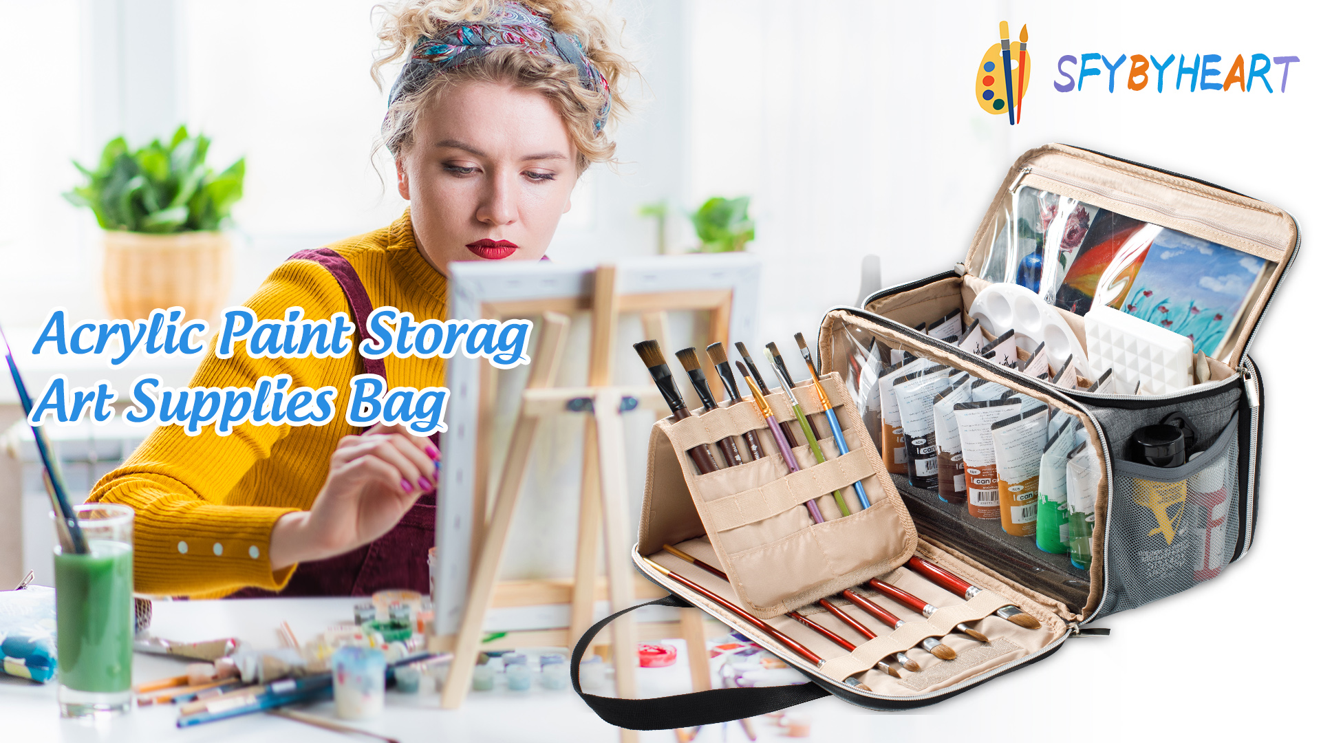Amazon.com: SFYBYHEART Acrylic Paint Storage, Craft Organizer, Art